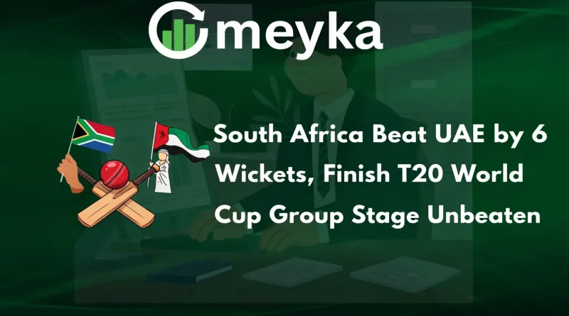 South Africa Beat UAE by 6 Wickets, Finish T20 World Cup Group Stage Unbeaten