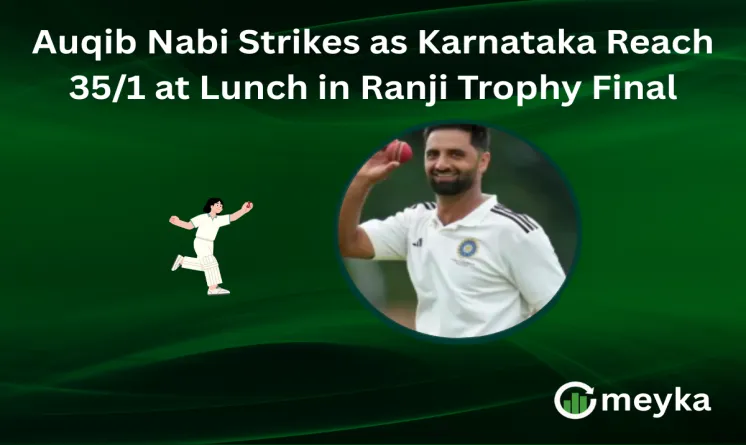 Auqib Nabi Strikes as Karnataka Reach 35/1 at Lunch in Ranji Trophy Final