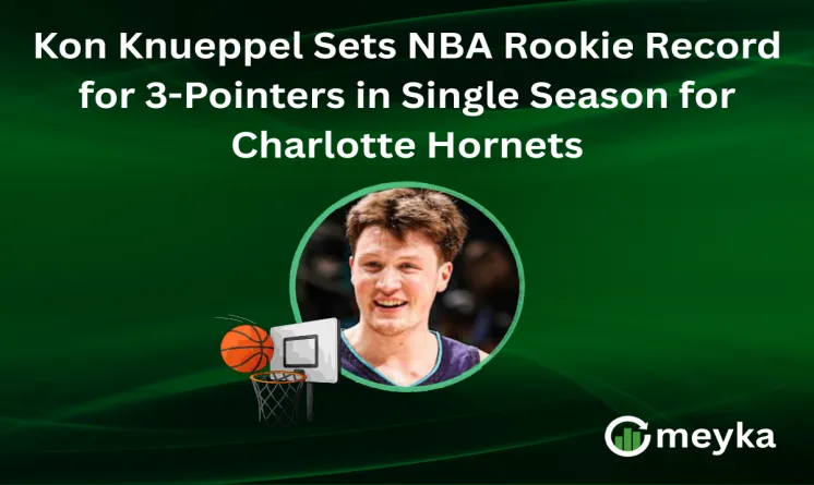 Kon Knueppel Sets NBA Rookie Record for 3-Pointers in Single Season for Charlotte Hornets