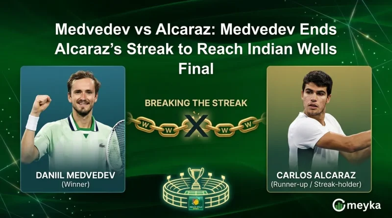 Medvedev vs Alcaraz: Medvedev Ends Alcaraz’s Streak to Reach Indian Wells Final