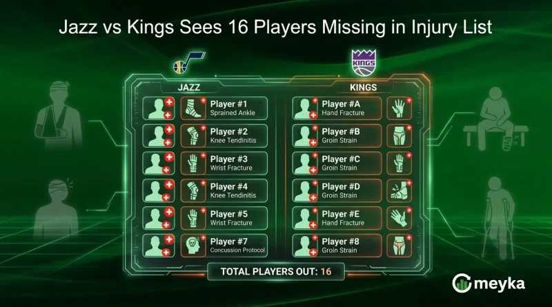 Jazz vs Kings Sees 16 Players Missing in Injury List