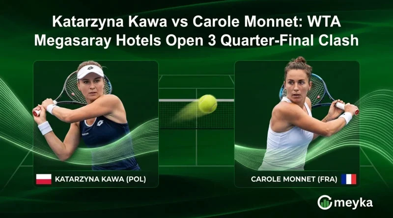 Katarzyna Kawa vs Carole Monnet: WTA Megasaray Hotels Open 3 Quarter-Final Clash