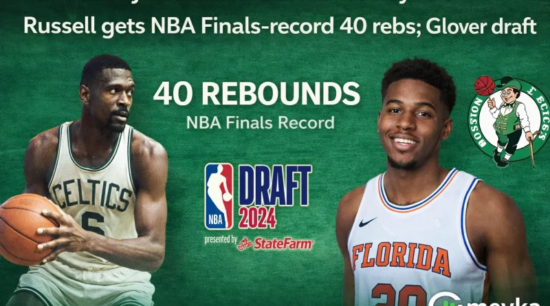 Boston Celtics History Today Bill Russell’s 40-Rebound Finals Record and Glover Draft Highlighted