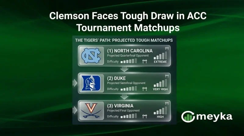Clemson Faces Tough Draw in ACC Tournament Matchups