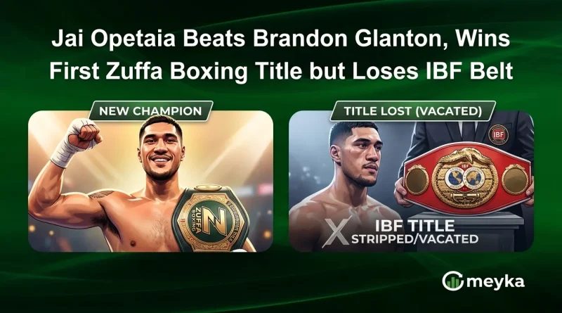 Jai Opetaia Beats Brandon Glanton, Wins First Zuffa Boxing Title but Loses IBF Belt
