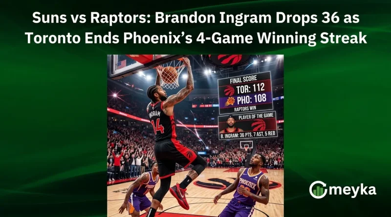 Suns vs Raptors: Brandon Ingram Drops 36 as Toronto Ends Phoenix’s 4-Game Winning Streak