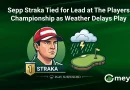 Sepp Straka Tied for Lead at The Players Championship as Weather Delays Play