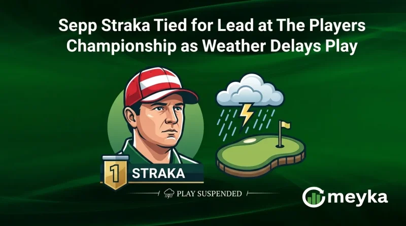 Sepp Straka Tied for Lead at The Players Championship as Weather Delays Play
