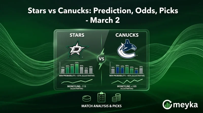 Stars vs Canucks: Prediction, Odds, Picks – March 2