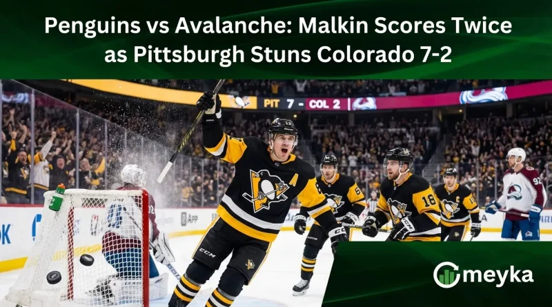 Penguins vs Avalanche: Malkin Scores Twice as Pittsburgh Stuns Colorado 7-2