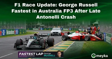 F1 Race Update: George Russell Fastest in Australia FP3 After Late Antonelli Crash