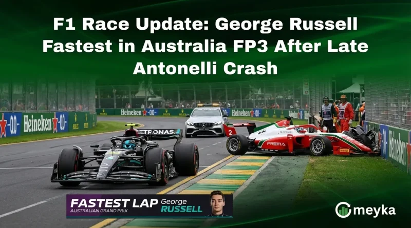 F1 Race Update: George Russell Fastest in Australia FP3 After Late Antonelli Crash