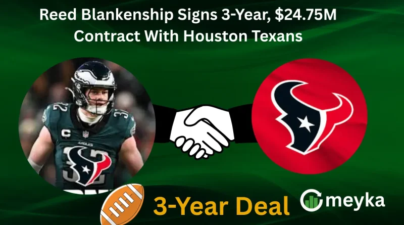 Reed Blankenship Signs 3-Year, $24.75M Contract With Houston Texans