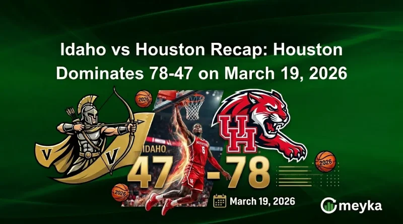 Idaho vs Houston Recap: Houston Dominates 78-47 on March 19, 2026