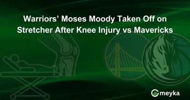 Warriors’ Moses Moody Taken Off on Stretcher After Knee Injury vs Mavericks