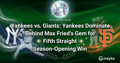 Yankees vs Giants: Yankees Dominate Behind Max Fried’s Gem for Fifth Straight Season-Opening Win