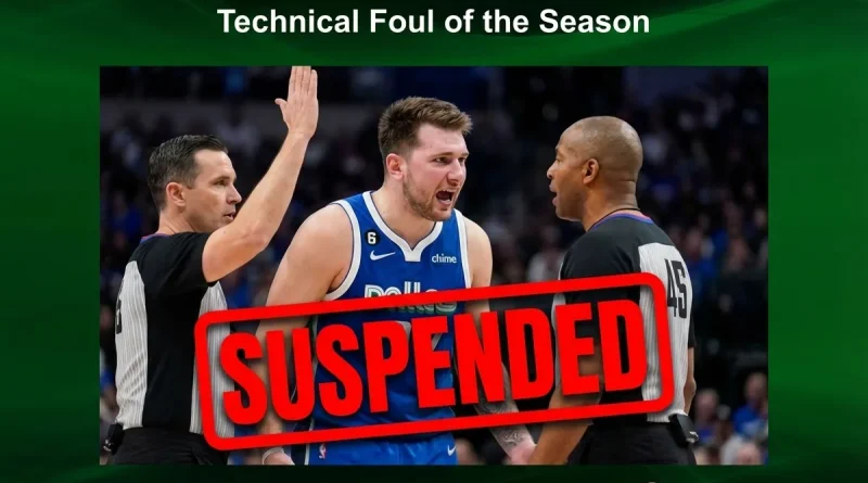 Luka Dončić Suspended One Game Following 16th Technical Foul of the Season