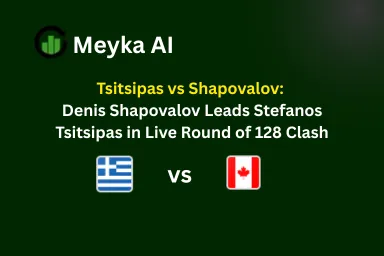 Tsitsipas vs Shapovalov: Denis Shapovalov Leads Stefanos Tsitsipas in Live Round of 128 Clash
