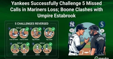 Yankees Successfully Challenge 5 Missed Calls in Mariners Loss; Boone Clashes with Umpire Estabrook