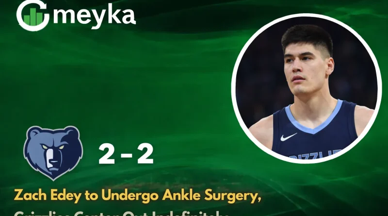 Zach Edey to Undergo Ankle Surgery, Grizzlies Center Out Indefinitely