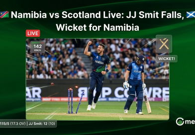Namibia vs Scotland Live: JJ Smit Falls, Wicket for Namibia