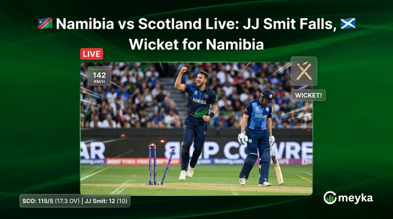 Namibia vs Scotland Live: JJ Smit Falls, Wicket for Namibia