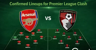 Arsenal vs Bournemouth Confirmed Lineups for Premier League Clash