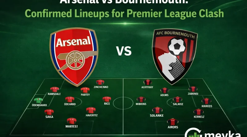 Arsenal vs Bournemouth Confirmed Lineups for Premier League Clash