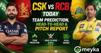 CSK vs RCB Today Team Prediction, Head-to-Head & Pitch Report