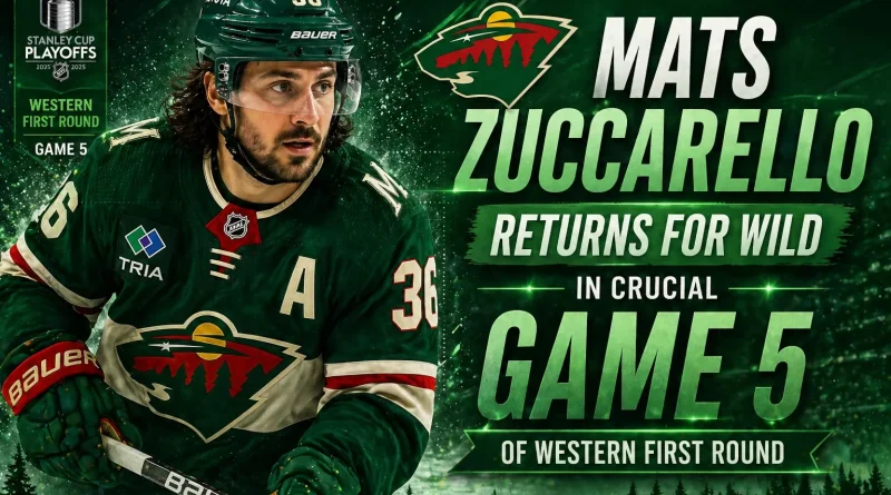 Mats Zuccarello Returns for Wild in Crucial Game 5 of Western First Round