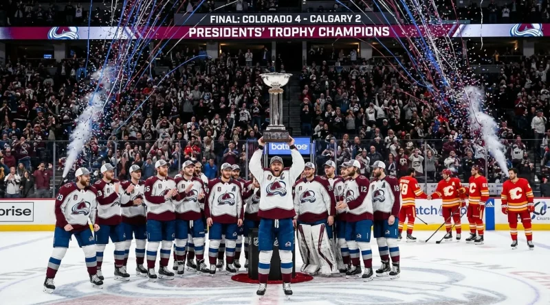 Colorado Avalanche Clinch Presidents’ Trophy After Beating Calgary Flames