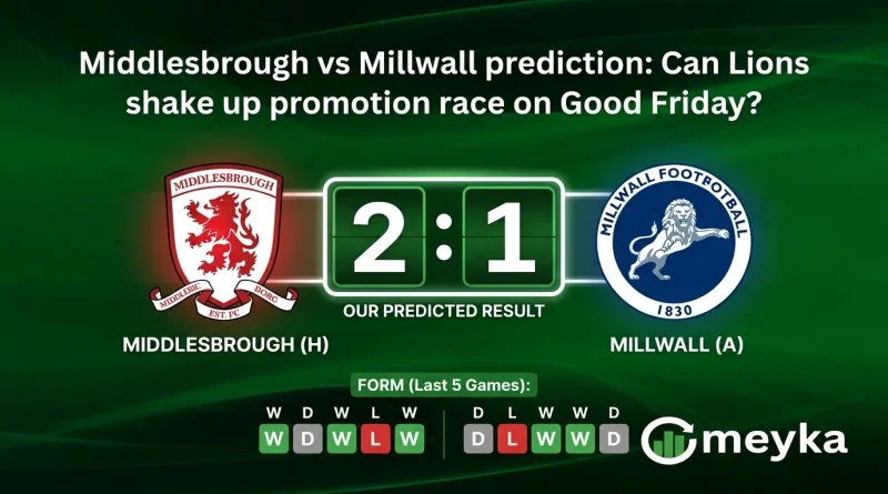 Middlesbrough vs Millwall prediction: Can Lions shake up promotion race on Good Friday?