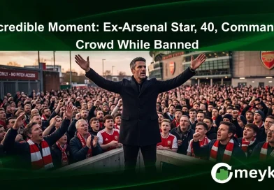 Incredible Moment: Ex-Arsenal Star, 40, Commands Crowd While Banned
