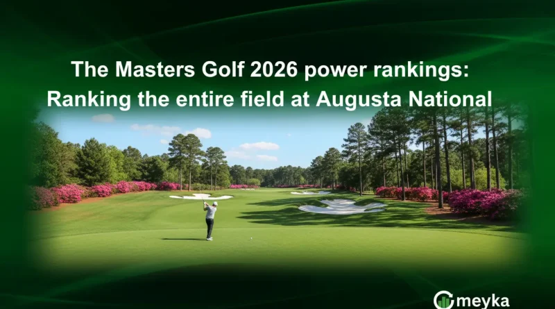 The Masters Golf 2026 power rankings: Ranking the entire field at Augusta National