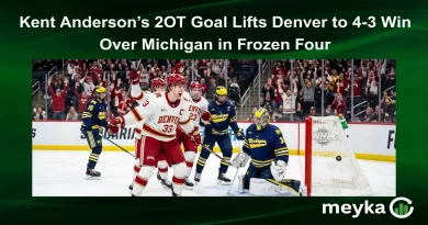 Kent Anderson’s 2OT Goal Lifts Denver to 4-3 Win Over Michigan in Frozen Four