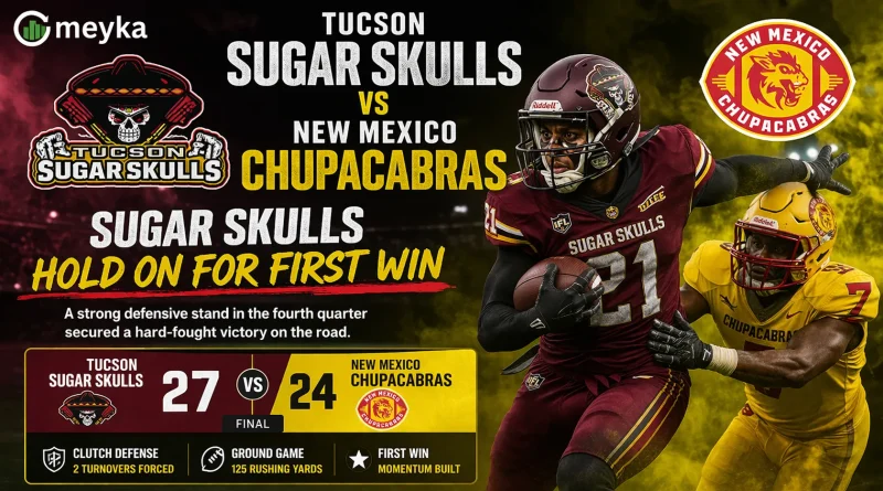 Tucson Sugar Skulls vs New Mexico Chupacabras Sugar Skulls Hold On for First Win