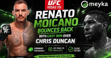 UFC Vegas 115 Renato Moicano Bounces Back with Easy Win Over Chris Duncan