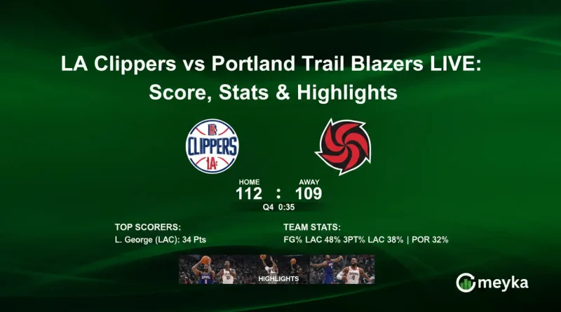LA Clippers vs Portland Trail Blazers LIVE: Score, Stats & Highlights