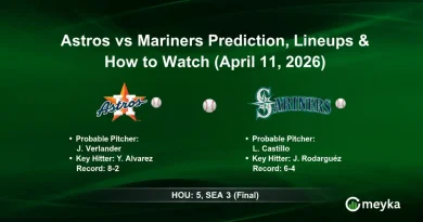 Astros vs Mariners Prediction, Lineups & How to Watch (April 11, 2026)