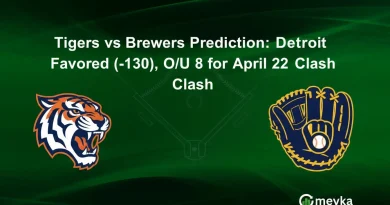 Tigers vs Brewers Prediction: Detroit Favored (-130), O/U 8 for April 22 MLB Clash