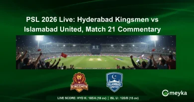 PSL 2026 Live: Hyderabad Kingsmen vs Islamabad United, Match 21 Commentary