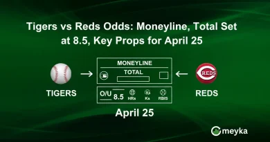 Tigers vs Reds Odds: Moneyline, Total Set at 8.5, Key Props for April 25