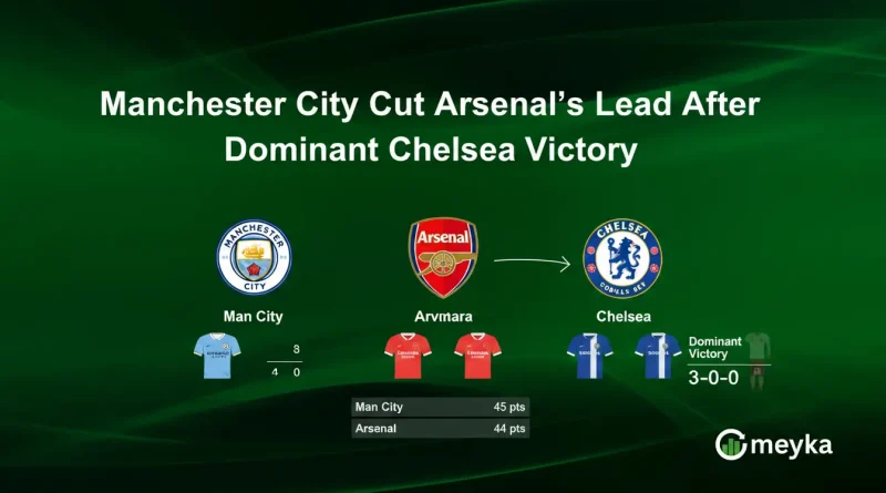 Manchester City Cut Arsenal’s Lead After Dominant Chelsea Victory