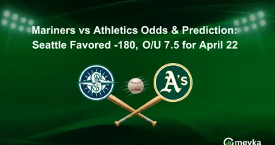Mariners vs Athletics Odds & Prediction: Seattle Favored -180, O/U 7.5 for April 22