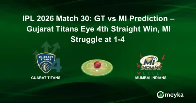 IPL 2026 Match 30: GT vs MI Prediction – Gujarat Titans Eye 4th Straight Win, MI Struggle at 1-4