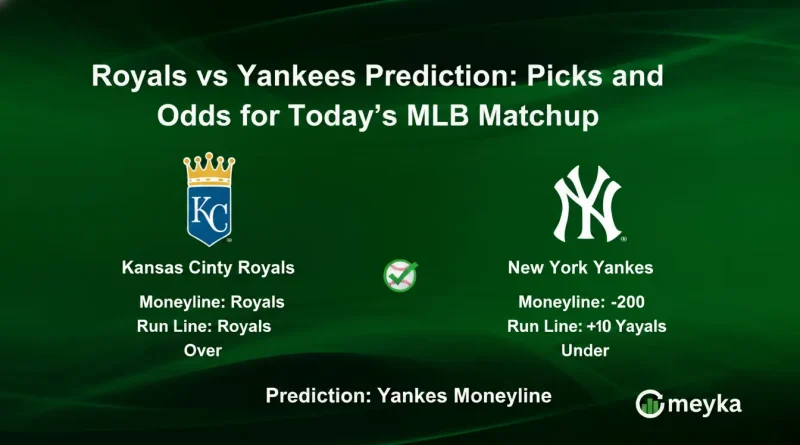 Royals vs Yankees Prediction: Picks and Odds for Today’s MLB Matchup
