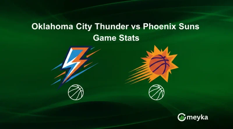 Oklahoma City Thunder vs Phoenix Suns Game Stats