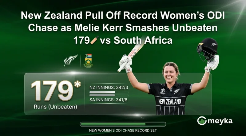 New Zealand Pull Off Record Women’s ODI Chase as Melie Kerr Smashes Unbeaten 179 vs South Africa