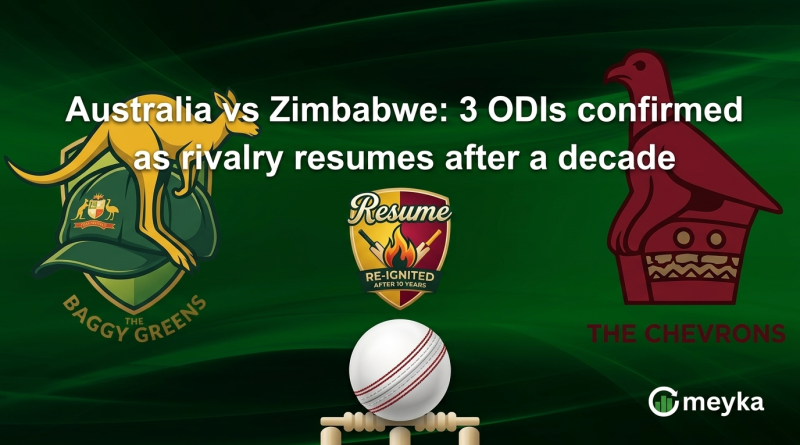 Australia vs Zimbabwe: 3 ODIs confirmed as rivalry resumes after a decade