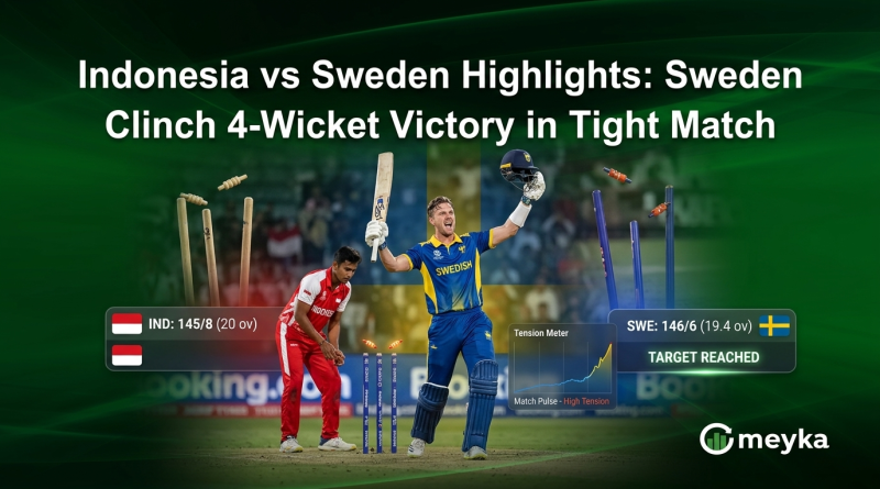 Indonesia vs Sweden Highlights: Sweden Clinch 4-Wicket Victory in Tight Match